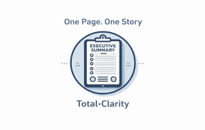 The Executive Summary: One Page. One Story. Total Clarity.